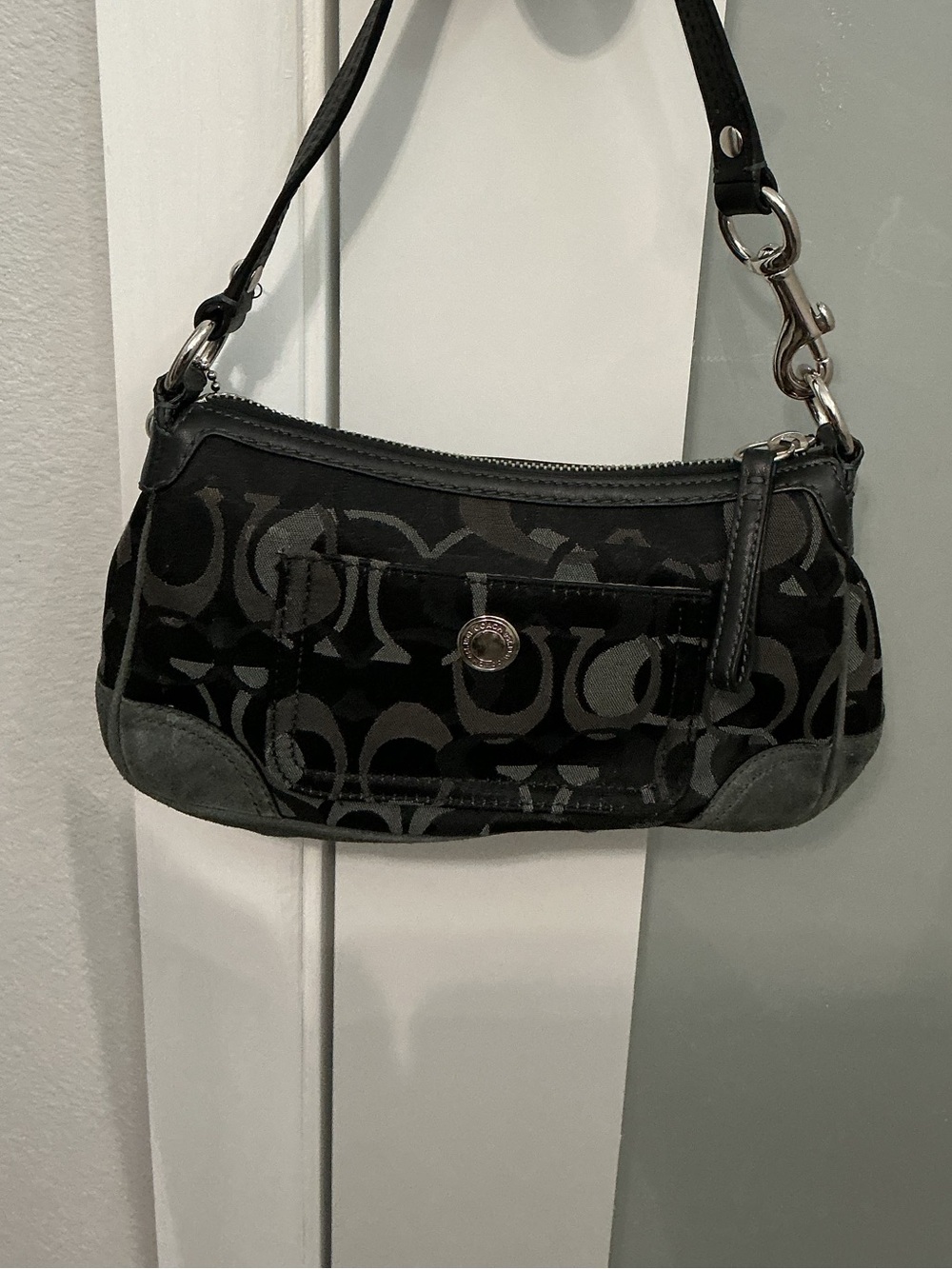 Coach Chelsea Demi Black Signature Jacquard Shoulder Bag